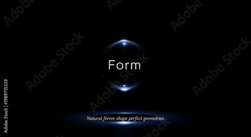 Perfect Round Form Illuminated in Dark Space