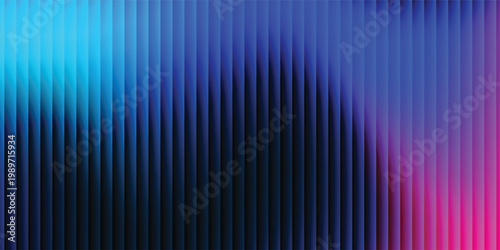 Illustration vertical blue stripes glow softly with artistic light shading and elegant stripe rhythm, graphic illustration