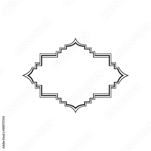 Obraz na plátně Intricate geometric star polygon with symmetrical indentations and pointed edges