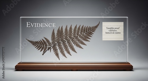 Preserved Fern Specimen with Historical Text