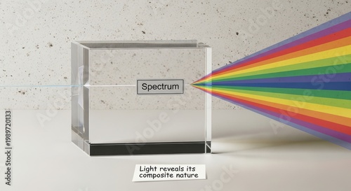 Prism displaying a light spectrum