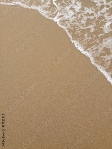 Gentle Ocean Wave Washing Onto Sandy Beach