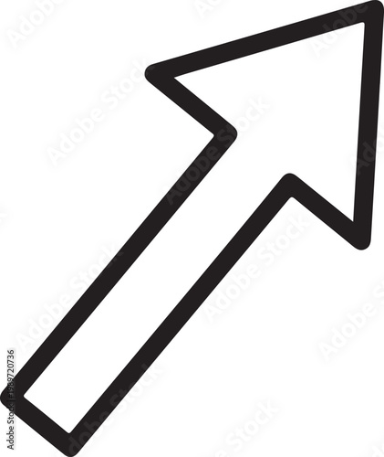 Black diagonal arrow pointing up-left black arrow upward arrow