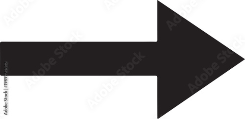 Minimalist black right-pointing arrow on white background