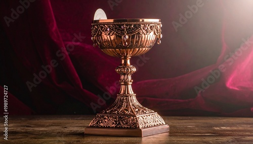 Golden Chalice with Ornate Engravings Showcasing Craftsmanship, Ceremony, and Luxury Photography Design