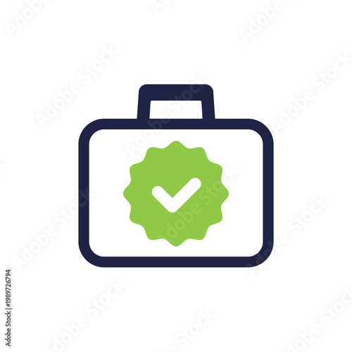 certified investment icon with portfolio