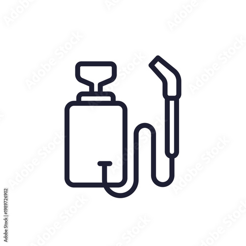 fumigation line icon, pest control vector