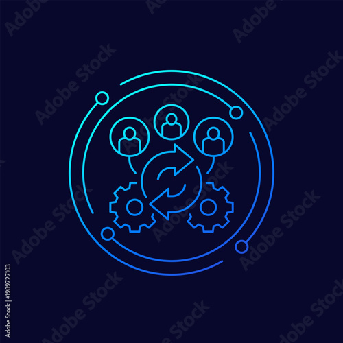 lead generation icon, linear design