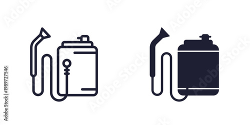 pest control and fumigation icon, line and solid design