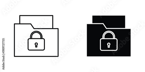 Secret folder icon graphic design vector symbols. Best for Graphics