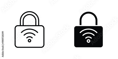 Smart lock icon graphic design vector symbols. Best for Graphics