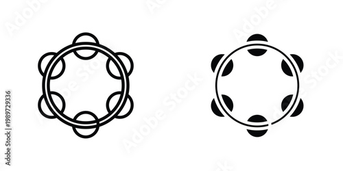 Tambourine icon graphic design vector symbols. Best for Graphics
