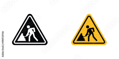 Under construction signs graphic design vector symbols. Best for Graphics