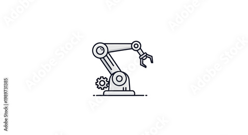 Robotic arm with mechanical claw.