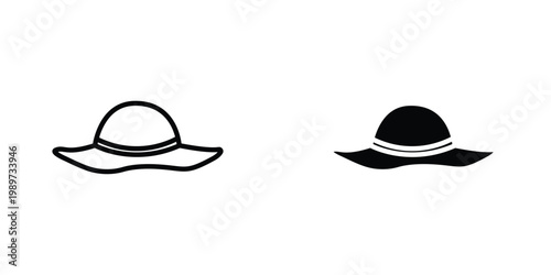 Woman hat icon graphic design vector symbols. Best for Graphics