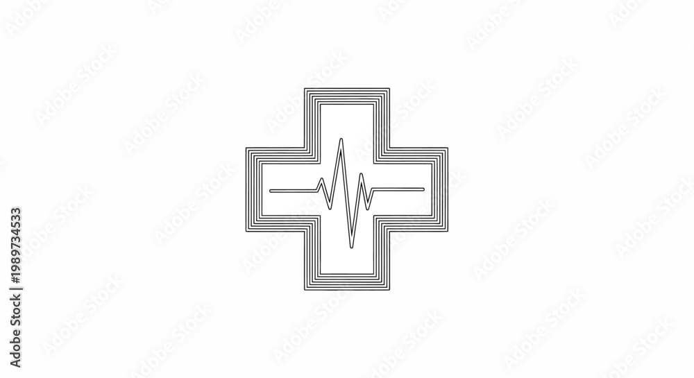 Fototapeta premium Medical Emergency Cross Symbol Icon.