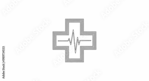 Medical Emergency Cross Symbol Icon.