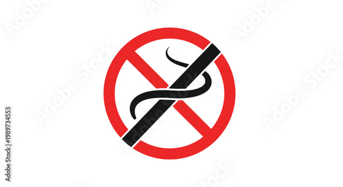 No Smoking Prohibition Warning Sign Symbol.