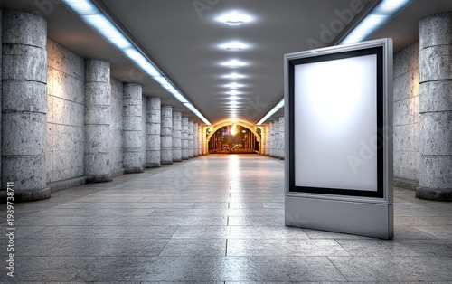 Futuristic Elevator in Modern Building Hallway