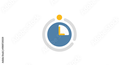 Modern stopwatch with blue face.