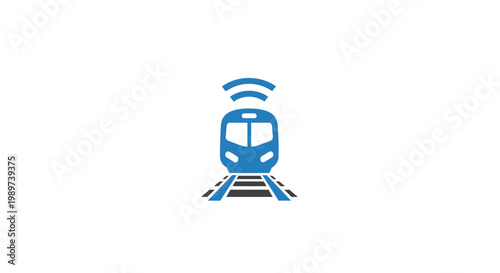 Modern train with WiFi signal.