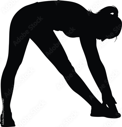 Ancient egyptian hieroglyphic depiction of a forward-bending figure