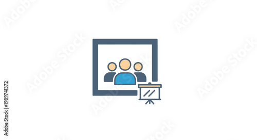 People in business meeting presentation.