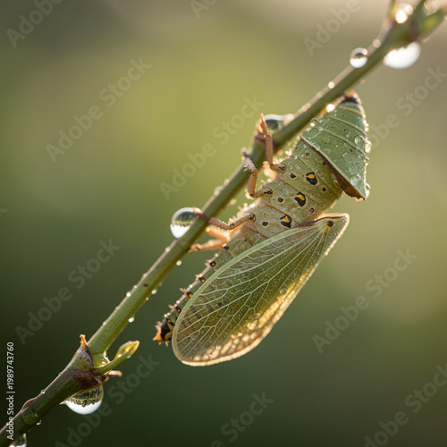 Caterpillar Ready to Transform into Butterfly Macro Close Up