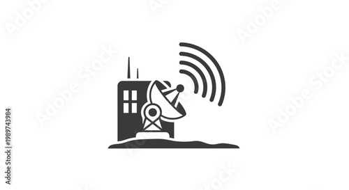 Satellite Dish Communication Technology Signal.