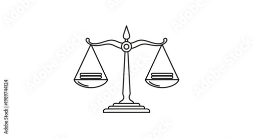 Scales of justice balance equality.