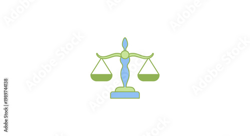 Scales of Justice Law Symbol Icon.