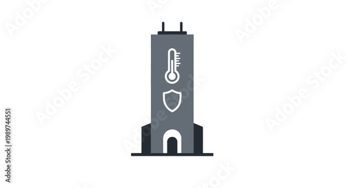 Security System Tower Icon Graphic.