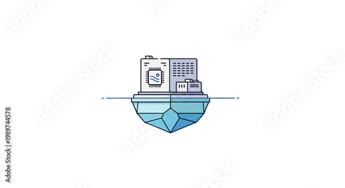 Server in a blue hemisphere.