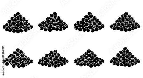 Pile of Black Caviar Pearls - Luxurious Food Ingredient