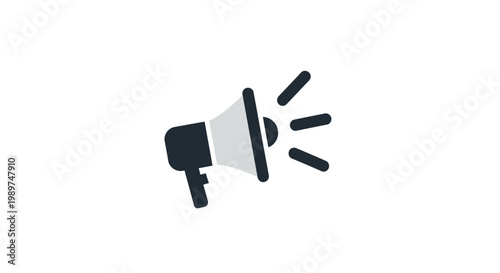 Megaphone Loudspeaker Icon Communication Tool.
