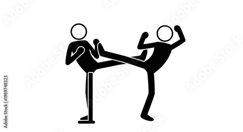 People practicing martial arts techniques.