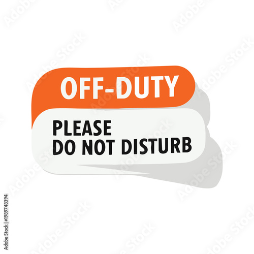 Off Duty Status Label Do Not Disturb Minimal UI Design