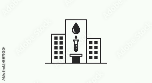 Oil Refinery Industrial Factory Buildings.