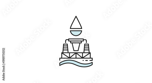 Oil Rig Drilling Platform Structure.