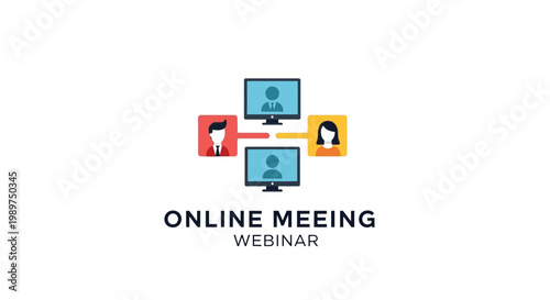 Online Meeting Webinar Conference Concept.