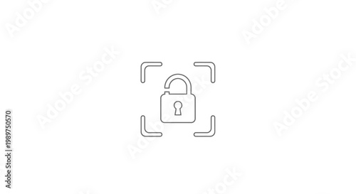 Padlock with camera surveillance icon.