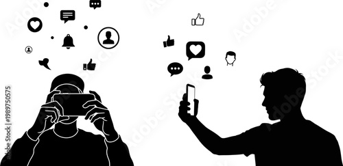 Social media interaction people capturing and sharing moments with smartphones