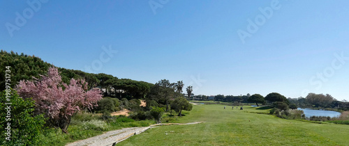 Tableau sur toile Parcours de 18 trous sur le golf de San Lorenzo à Quinta do Lago au Portugal dan
