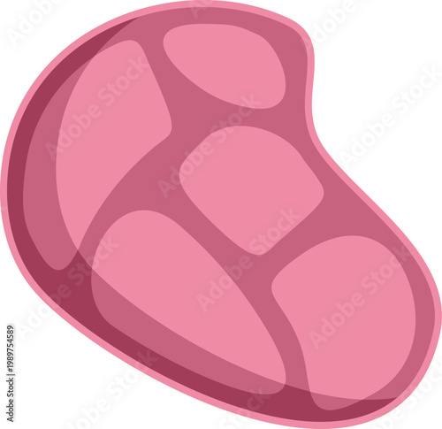 Raw meat steak cutlet representing protein source isolated white background