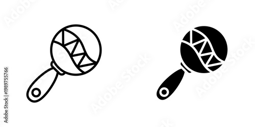 baby rattle icon on white background, editable stroke svg 10