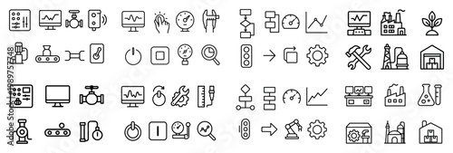 Industrial and science icon set