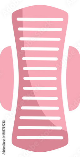 Pink feminine sanitary pad displaying hygiene and women's health