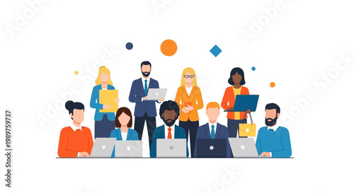 Diverse group of business people.