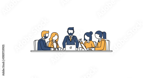 Business people sitting at table.