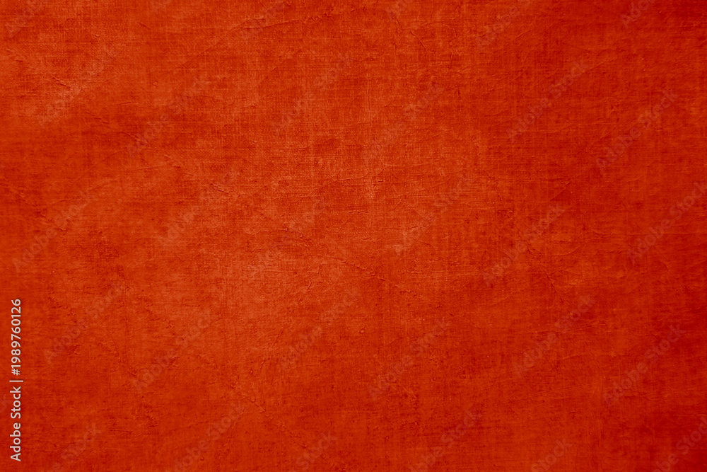 Fototapeta premium aged red orange canvas material wall texture creates vintage rough surface backdrop with atr artistical paint pattern and antique empty parchment design on old textured page mockup mock up template